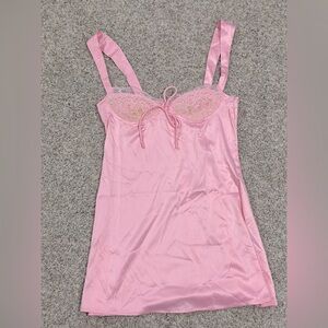 Pink Satin Mini Dress SZ Small